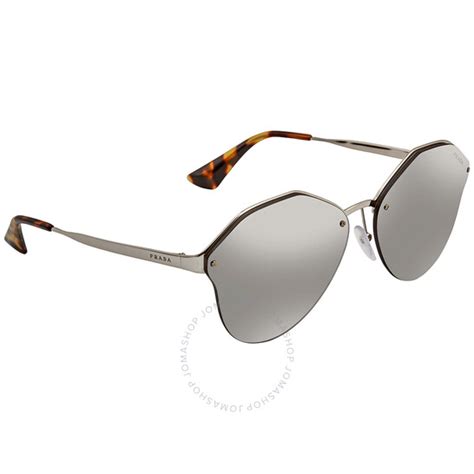 Prada Cinema Evolution Silver Mirror Geometric Ladies 